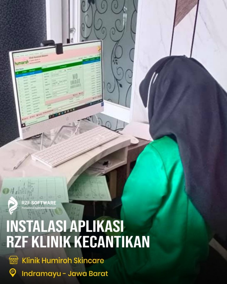 Instalasi Aplikasi Klinik Indramayu - Humairah Skincare 